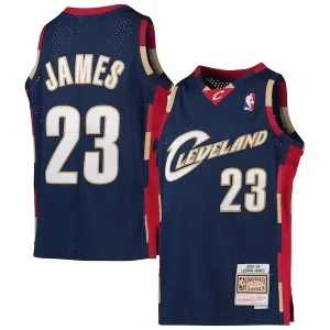 Atractivo Robusto LeBron James Cleveland Cavaliers Youth 2008 09 Hardwood Classics Swingman Jersey Navy  para los verdaderos seguidores