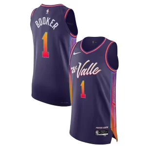 Práctico Nike Devin Booker Phoenix Suns Authentic Jersey City Edition Purple  para los verdaderos seguidores