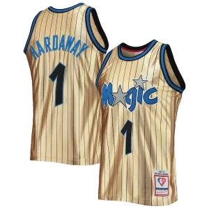 Lujoso Fácil de llevar Penny Hardaway Orlando Magic 75th Anniversary 1993/94 Hardwood Classics Swingman Jersey Gold  para los verdaderos seguidores