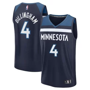 Genial Cool Lujoso Rob Dillingham Minnesota Timberwolves Youth 2024 NBA Draft Fast Break Player Jersey Icon Edition Navy  para los verdaderos seguidores