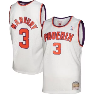 Fantástico Atractivo Stephon Marbury Phoenix Suns 2001/02 Hardwood Classics Swingman Jersey White  para los verdaderos seguidores