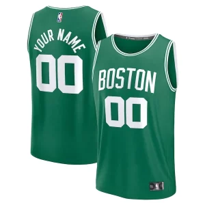 Resistente Chulo Clásico Boston Celtics Fast Break Custom Jersey Icon Edition Kelly Green/White/Black  para los verdaderos seguidores