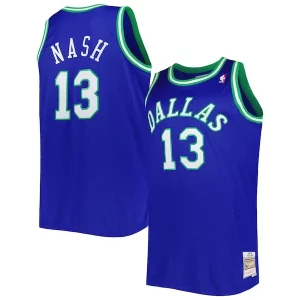 Estupendo Steve Nash Dallas Mavericks Big & Tall Hardwood Classics 1998/99 Swingman Jersey Blue  para los verdaderos seguidores