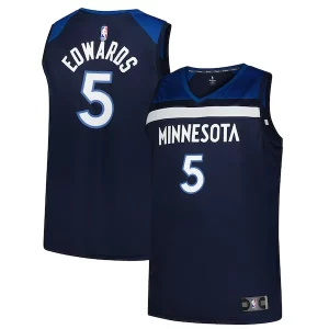 Fantástico Ideal Anthony Edwards Minnesota Timberwolves Big & Tall Fast Break Jersey Icon Edition Navy  para los verdaderos seguidores