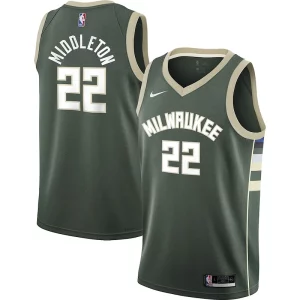 Clásico Khris Middleton Milwaukee Bucks Nike Youth 2021/22 Swingman Jersey Icon Edition Hunter Green  para los verdaderos seguidores