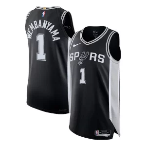 Ideal Atractivo Cool Victor Wembanyama San Antonio Spurs Nike Authentic Jersey Icon Edition Black  para los verdaderos seguidores