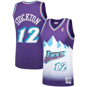 Bonito Comodo Sofisticado John Stockton Utah Jazz Hardwood Classics Swingman Jersey Purple  para los verdaderos seguidores