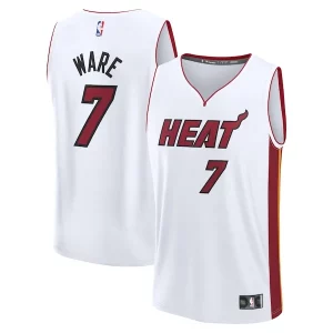Lujoso Práctico Kel'el Ware Miami Heat Fast Break Replica Player Jersey Association Edition White  para los verdaderos seguidores