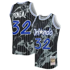 Increíble Shaquille O'Neal Orlando Magic 1994/95 Hardwood Classics Marble Swingman Jersey Black  para los verdaderos seguidores