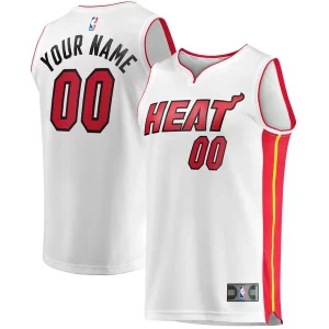 Lujoso Miami Heat Youth Fast Break Custom Replica Jersey Association Edition White  para los verdaderos seguidores