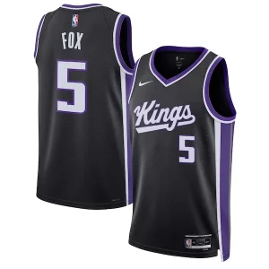 Versátil Fácil de llevar Magnífico De'Aaron Fox Sacramento Kings Nike Unisex Swingman Jersey Icon Edition Black/White  para los verdaderos seguidores