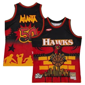 Robusto Bonito Atlanta Hawks x Tats Cru Hardwood Classics Fashion Jersey Black  para los verdaderos seguidores