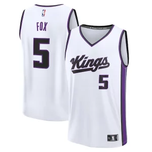 Clásico Moderno De'Aaron Fox Sacramento Kings Fast Break Replica Player Jersey Association Edition White  para los verdaderos seguidores