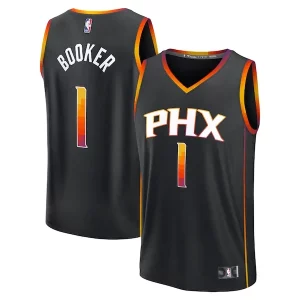 Sofisticado Devin Booker Phoenix Suns Fast Break Replica Player Jersey Statement Edition Black  para los verdaderos seguidores