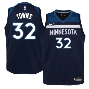 Increíble Duradero Karl Anthony Towns Minnesota Timberwolves Nike Youth Swingman Jersey Navy Icon Edition  para los verdaderos seguidores