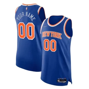 Clásico Bonito New York Knicks Nike 2021/22 Diamond Swingman Authentic Custom Jersey Icon Edition Blue  para los verdaderos seguidores