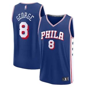 Exquisito Magnífico Original Paul George Philadelphia 76ers Youth Fast Break Replica Player Jersey Icon Edition Royal  para los verdaderos seguidores