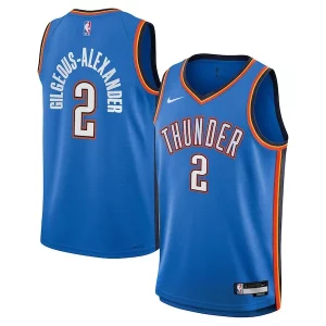 Duradero Shai Gilgeous Alexander Oklahoma City Thunder Nike Youth Swingman Jersey Icon Edition Blue  para los verdaderos seguidores