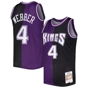 Robusto Bonito Cool Chris Webber Sacramento Kings Hardwood Classics 2000/01 Split Swingman Jersey Purple/Black  para los verdaderos seguidores
