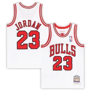 Delicioso Sofisticado Michael Jordan Chicago Bulls Preschool 1997/98 Hardwood Classics Authentic Jersey White/Black/Red  para los verdaderos seguidores