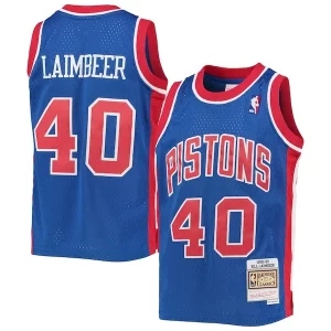 Genial Robusto Fantástico Bill Laimbeer Detroit Pistons Youth 1988/89 Hardwood Classics Swingman Jersey Blue  para los verdaderos seguidores