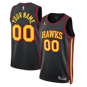 Resistente Clásico Atlanta Hawks Jordan Brand Unisex 2022/23 Swingman Custom Jersey Statement Edition Black  para los verdaderos seguidores