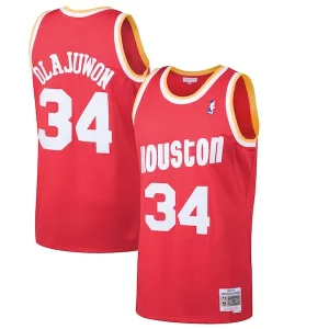 Comodo Hakeem Olajuwon Houston Rockets 1993/94 Hardwood Classics Swingman Jersey Red  para los verdaderos seguidores