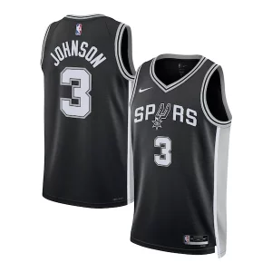 Elegante Hermoso Lujoso Keldon Johnson San Antonio Spurs Nike Unisex Swingman Jersey Icon Edition Black/White  para los verdaderos seguidores