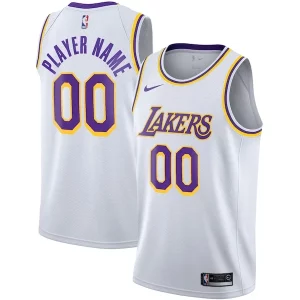 Versátil Los Angeles Lakers Nike 2020/21 Swingman Custom Jersey Association Edition White  para los verdaderos seguidores