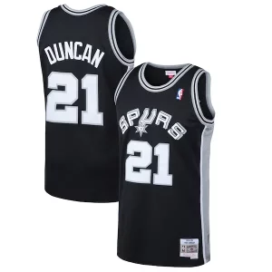 Fácil de llevar Chulo Tim Duncan San Antonio Spurs 1998/99 Hardwood Classics Swingman Jersey Black  para los verdaderos seguidores