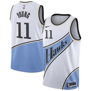 Versátil Hermoso Encantador Trae Young Atlanta Hawks Nike Unisex 2024/25 Swingman Player Jersey City Edition White  para los verdaderos seguidores