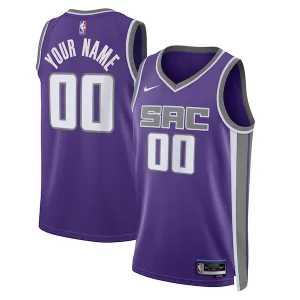 Fantástico Original Sacramento Kings Nike Unisex Swingman Custom Jersey Purple Icon Edition  para los verdaderos seguidores