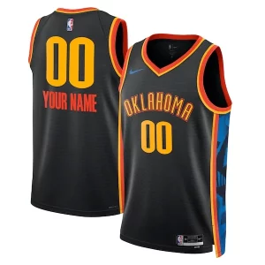 Clásico Oklahoma City Thunder Nike Unisex 2024/25 Custom Swingman Jersey City Edition Black  para los verdaderos seguidores