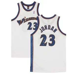 Fantástico Comodo Michael Jordan Washington Wizards Authentic Autographed White Nike Jersey  para los verdaderos seguidores