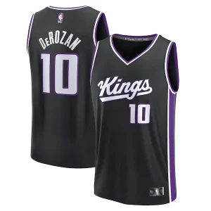Chulo Magnífico DeMar DeRozan Sacramento Kings Fast Break Replica Player Jersey Icon Edition Black  para los verdaderos seguidores