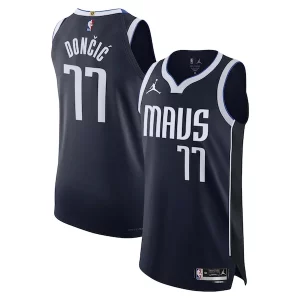 Delicioso Sofisticado Moderno Luka Dončić Dallas Mavericks Jordan Brand Authentic Player Jersey Statement Edition Navy  para los verdaderos seguidores