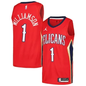 Bonito Increíble Zion Williamson New Orleans Pelicans Jordan Brand Swingman Player Jersey Statement Edition Red  para los verdaderos seguidores