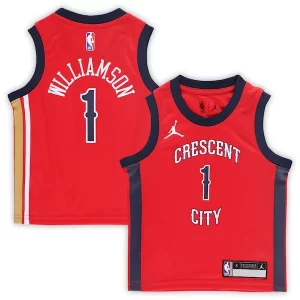 Cool Moderno Zion Williamson New Orleans Pelicans Jordan Brand Preschool 2022/23 Replica Jersey Statement Edition Red  para los verdaderos seguidores