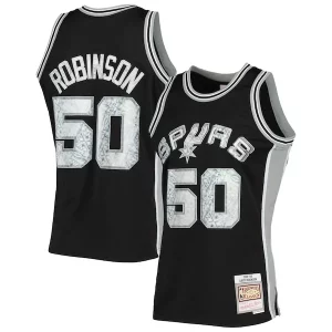 Comodo David Robinson San Antonio Spurs 1998/99 Hardwood Classics NBA 75th Anniversary Diamond Swingman Jersey Black  para los verdaderos seguidores