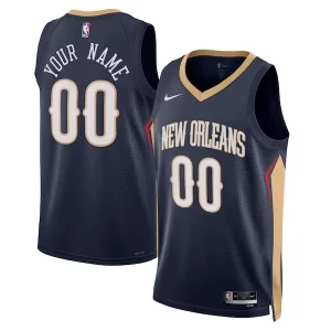 Magnífico New Orleans Pelicans Nike Unisex 2022/23 Swingman Custom Jersey Navy Icon Edition  para los verdaderos seguidores