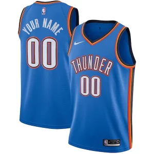 Resistente Hermoso Oklahoma City Thunder Nike Custom Swingman Jersey Icon Edition Blue  para los verdaderos seguidores
