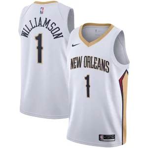 Clásico Fantástico Cool Zion Williamson New Orleans Pelicans Nike 2019/2020 Swingman Jersey Association Edition White/Navy  para los verdaderos seguidores