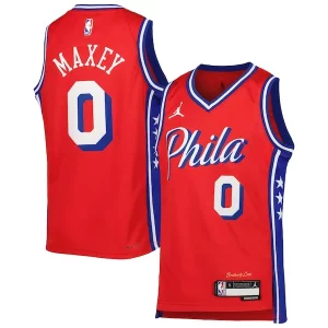Bonito Tyrese Maxey Philadelphia 76ers Jordan Brand Youth Swingman Jersey Statement Edition Red  para los verdaderos seguidores