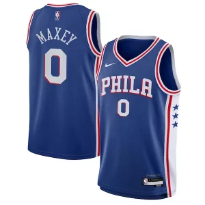 Magnífico Tyrese Maxey Philadelphia 76ers Nike Youth Swingman Jersey Icon Edition Royal  para los verdaderos seguidores
