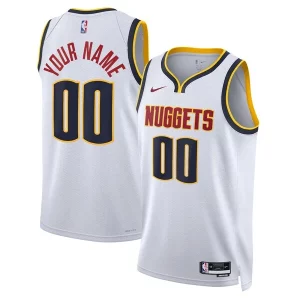 Comodo Resistente Denver Nuggets Nike Unisex Swingman Custom Jersey White Association Edition  para los verdaderos seguidores