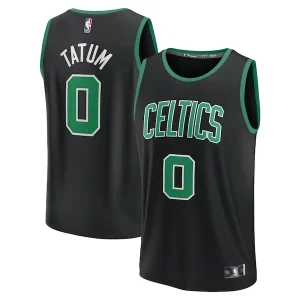 Resistente Ideal Jayson Tatum Boston Celtics Fast Break Replica Player Jersey Statement Edition Black  para los verdaderos seguidores