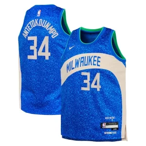 Único Original Giannis Antetokounmpo Milwaukee Bucks Nike Youth Swingman Replica Jersey City Edition Royal  para los verdaderos seguidores