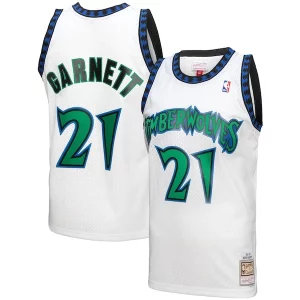 Original Kevin Garnett Minnesota Timberwolves 1997 98 Hardwood Classics Reload 3.0 Swingman Jersey White  para los verdaderos seguidores