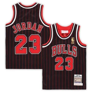 Chulo Michael Jordan Chicago Bulls Toddler 1996/97 Hardwood Classics Authentic Jersey Black/Red/White  para los verdaderos seguidores