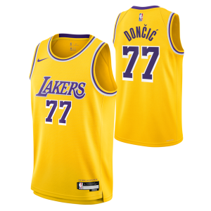 Magnífico Luka Dončić Los Angeles Lakers Nike Unisex Swingman Jersey Icon Edition Gold  para los verdaderos seguidores